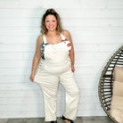 Judy Blue Ecru Wide Leg Overalls-Lola Monroe Boutique