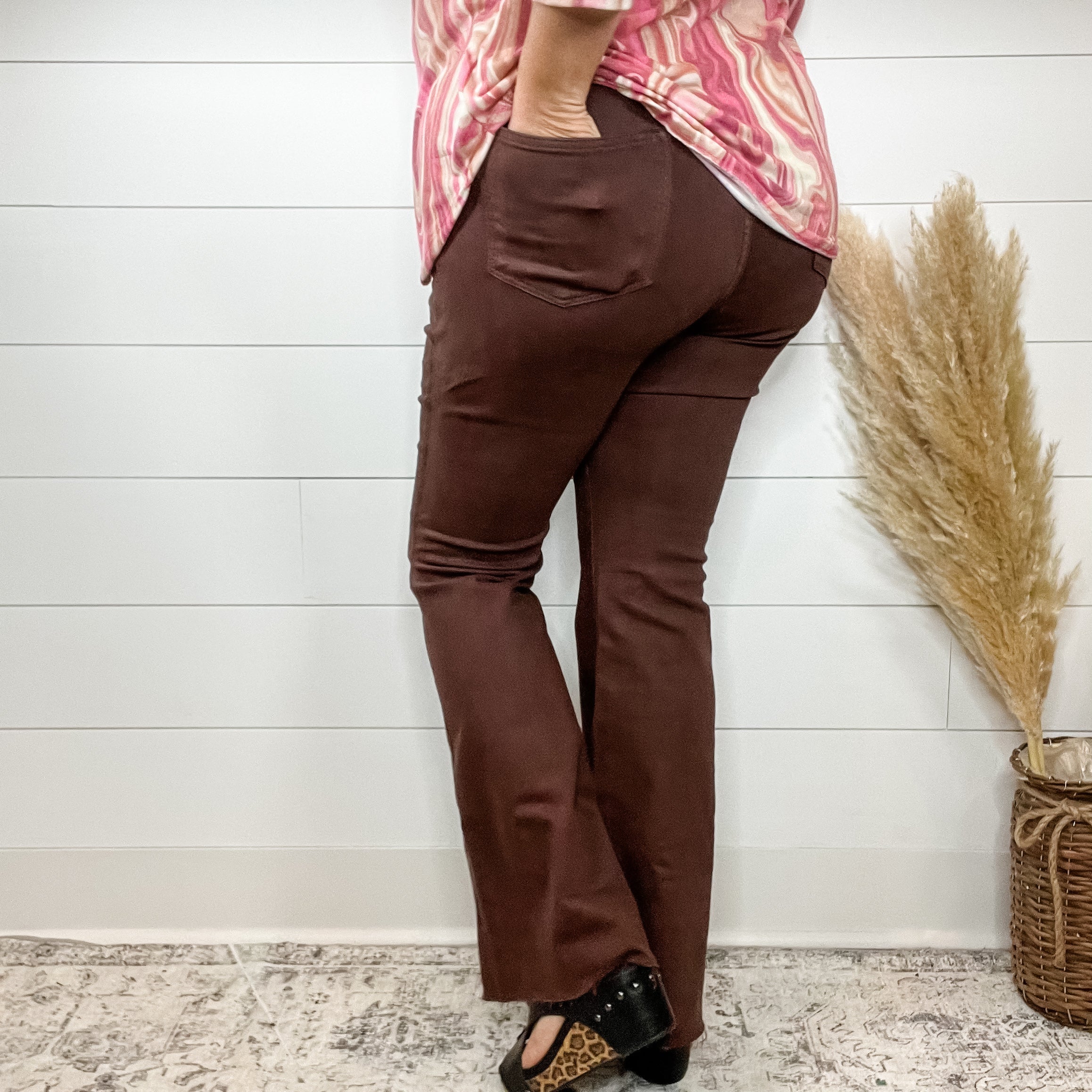 Judy Blue Espresso Tummy Control Flares-Lola Monroe Boutique