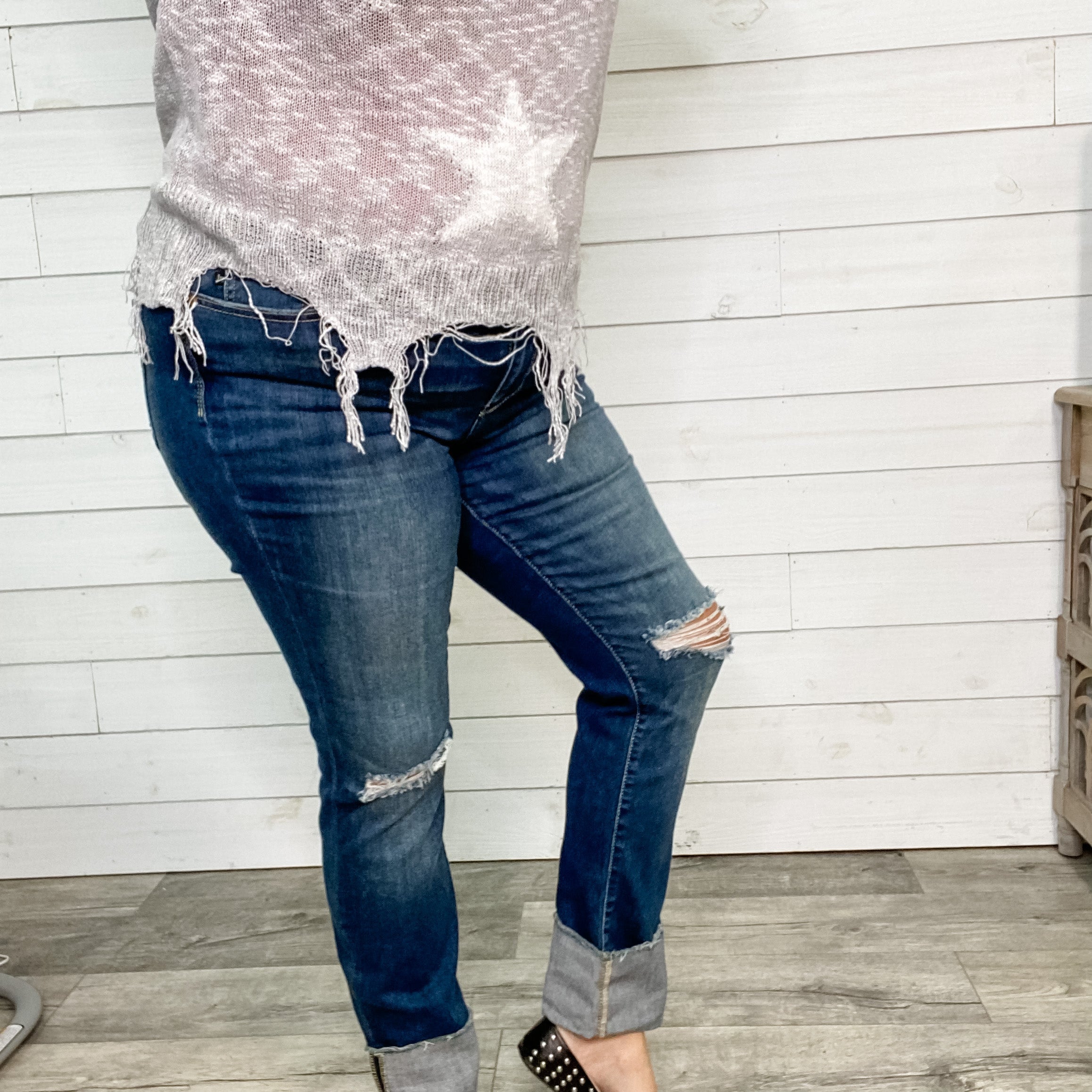 Judy Blue "Fall Vibes" Straight Leg Jeans-Lola Monroe Boutique