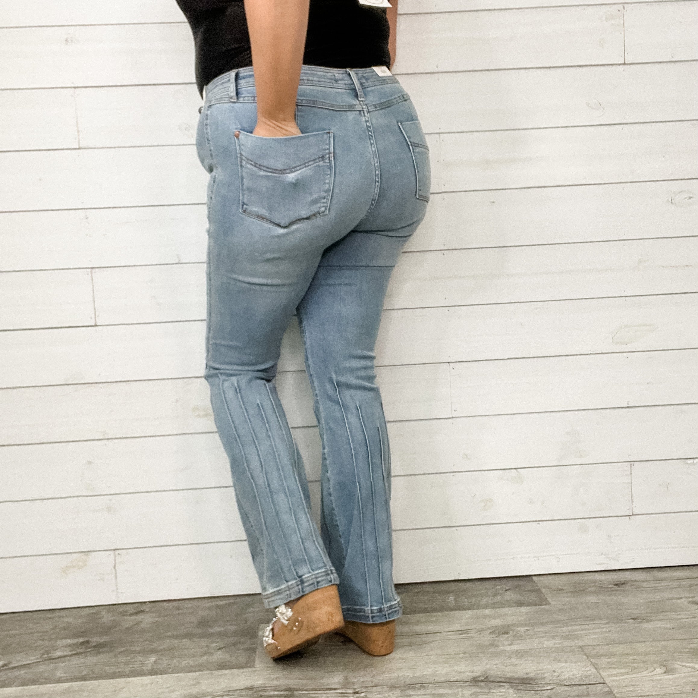 Judy Blue "Fan Fare" Bootcut Jeans-Lola Monroe Boutique