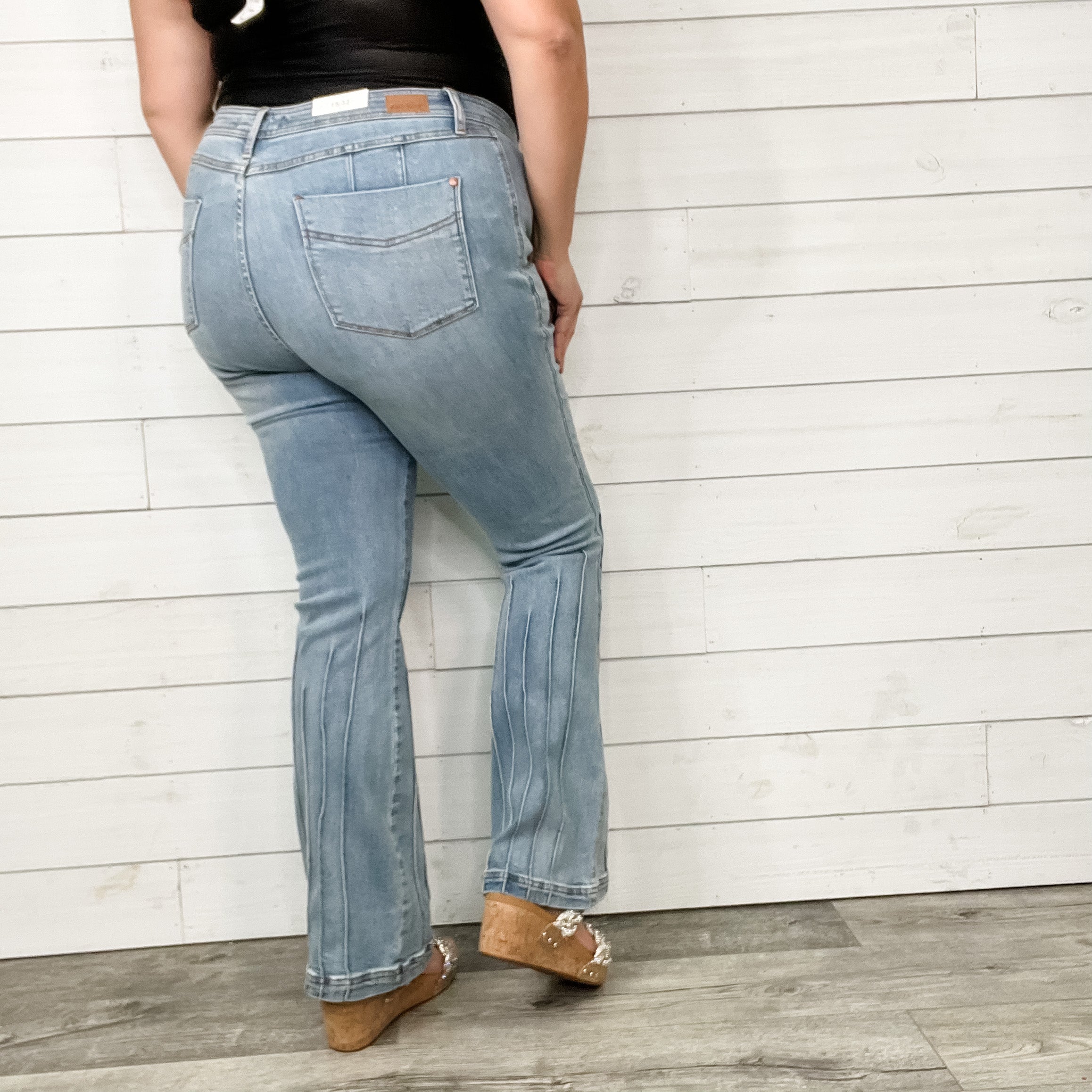 Judy Blue "Fan Fare" Bootcut Jeans-Lola Monroe Boutique