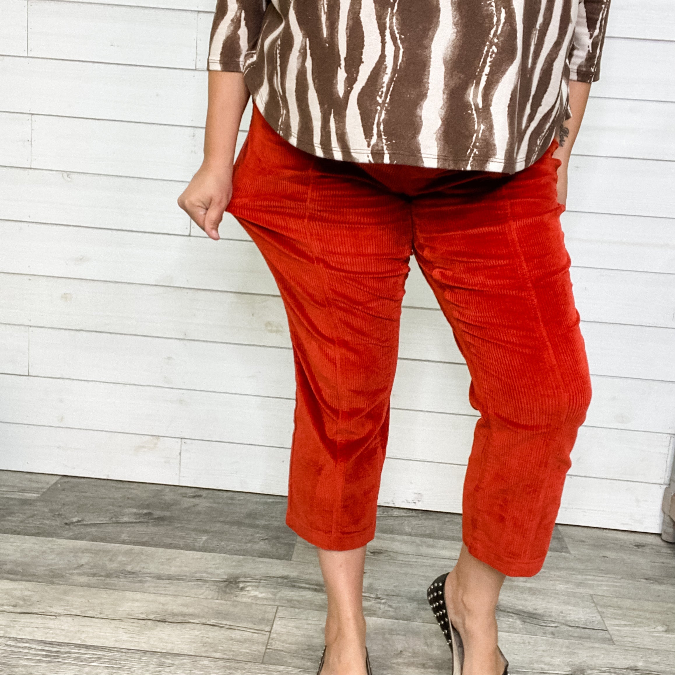 Judy Blue "Fez" Corduroy Straight Leg Pants-Lola Monroe Boutique