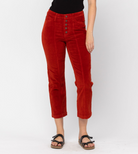 Judy Blue "Fez" Corduroy Straight Leg Pants-Lola Monroe Boutique