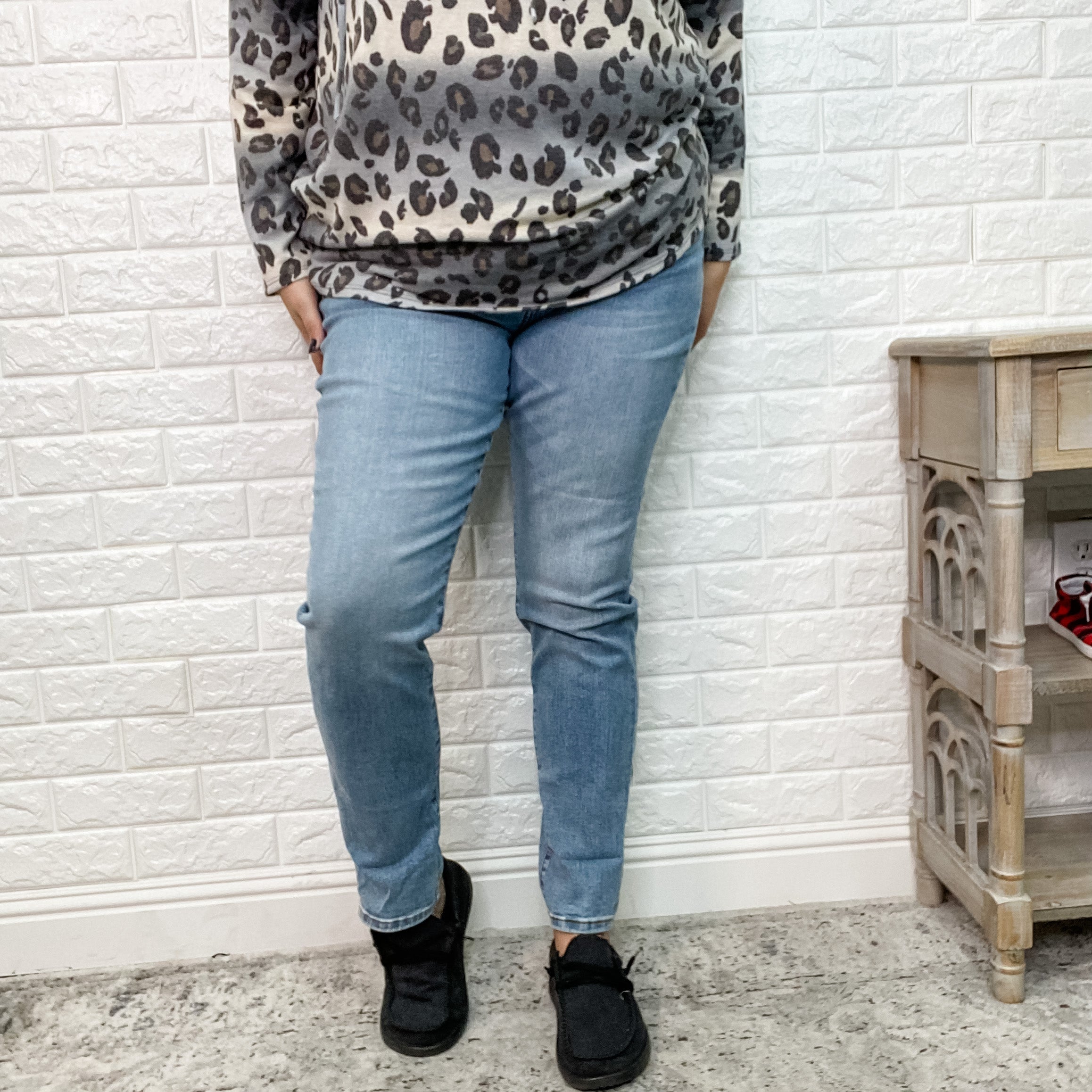 Judy Blue “Frankie Says” relaxed fit jeans-Lola Monroe Boutique