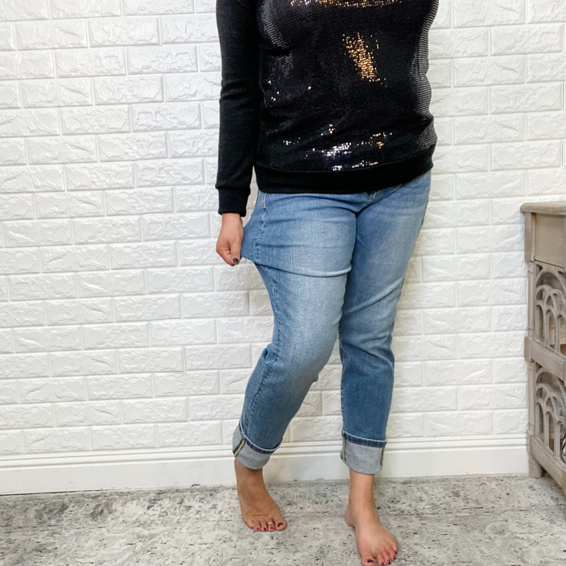 Judy Blue “Frankie Says” relaxed fit jeans-Lola Monroe Boutique