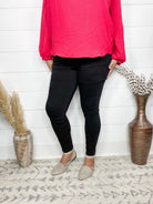 Judy Blue "Freaky Friday" Black Pull On Jeggings-Lola Monroe Boutique