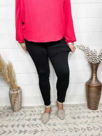 Judy Blue "Freaky Friday" Black Pull On Jeggings-Lola Monroe Boutique