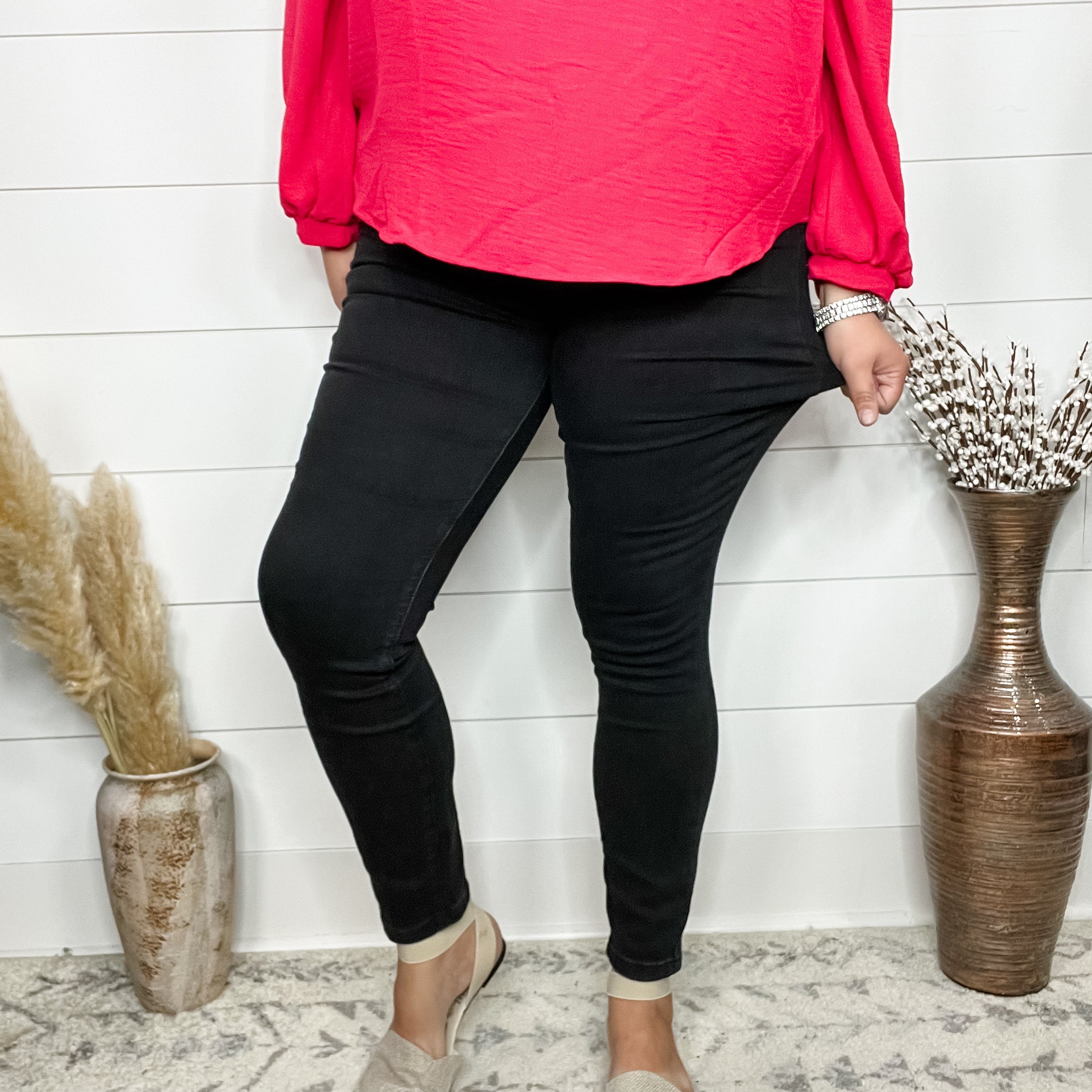 Black pull on jeggings best sale