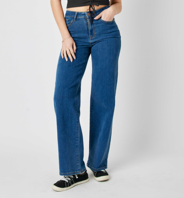 Judy Blue "Funtastic" Wide Leg Jeans