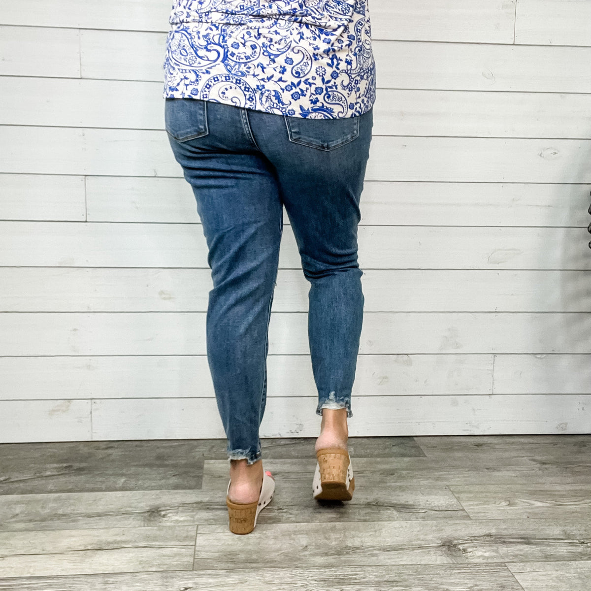 Judy Blue "Girl Scout" Denim Patch Relaxed Fit Jeans