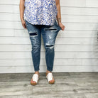 Judy Blue "Girl Scout" Denim Patch Relaxed Fit Jeans-Lola Monroe Boutique