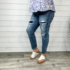 Judy Blue "Girl Scout" Denim Patch Relaxed Fit Jeans-Lola Monroe Boutique