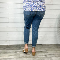 Judy Blue "Girl Scout" Denim Patch Relaxed Fit Jeans-Lola Monroe Boutique