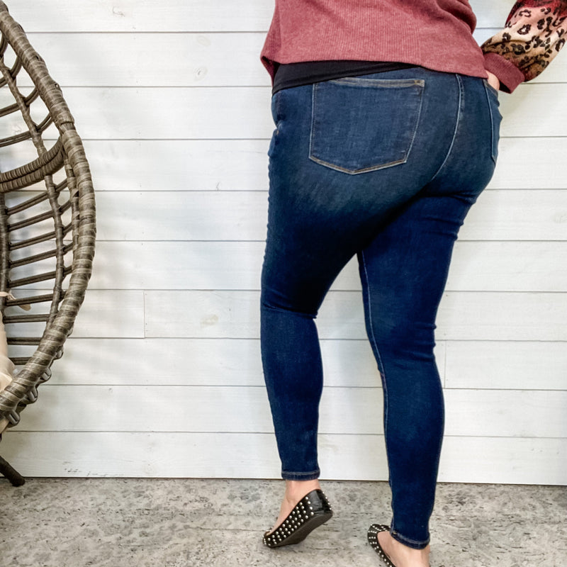 Judy Blue "Giving Me Life" Dark Skinny Jeans