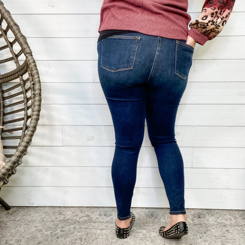 Judy Blue "Giving Me Life" Dark Skinny Jeans