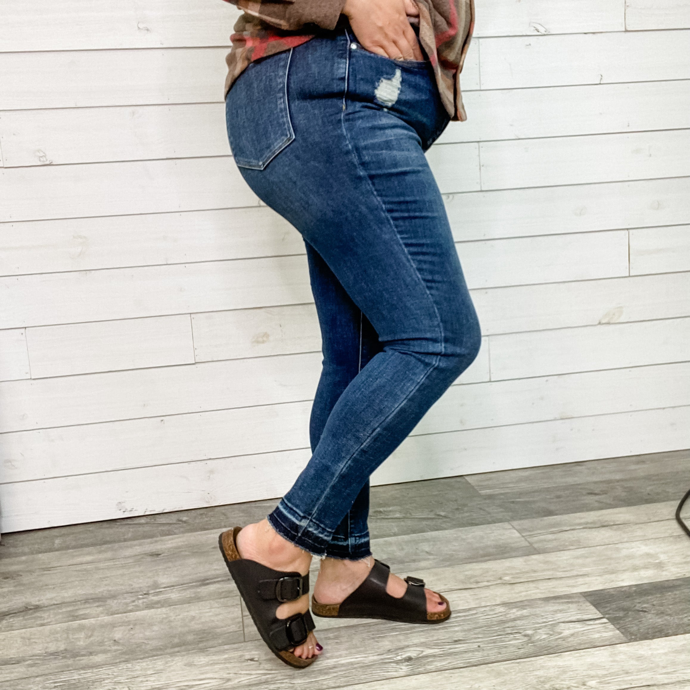 Judy Blue "Good and Gone" Tummy Control Skinny Jeans-Lola Monroe Boutique