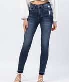 Judy Blue "Good and Gone" Tummy Control Skinny Jeans-Lola Monroe Boutique