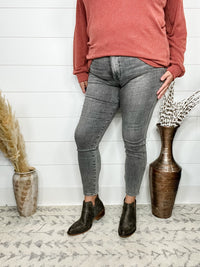 Judy Blue "Grey is The New Black" Tummy Control Skinny Jeans