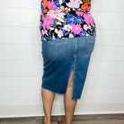 Judy Blue "Half Past" Midi Denim Skirt-Lola Monroe Boutique