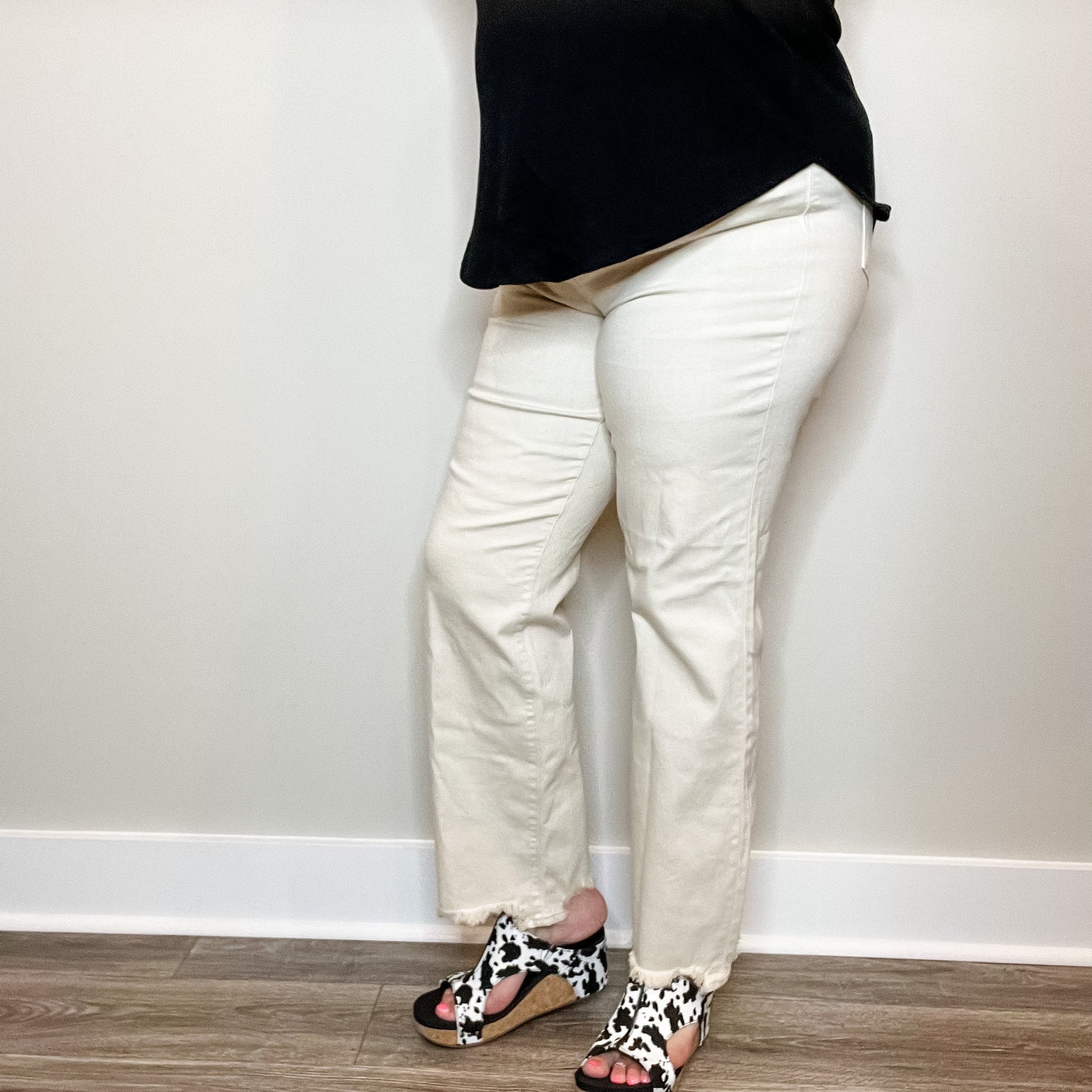 Judy Blue Happy Khaki Straight Leg Jeans
