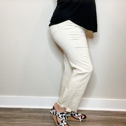 Judy Blue Happy Khaki Straight Leg Jeans