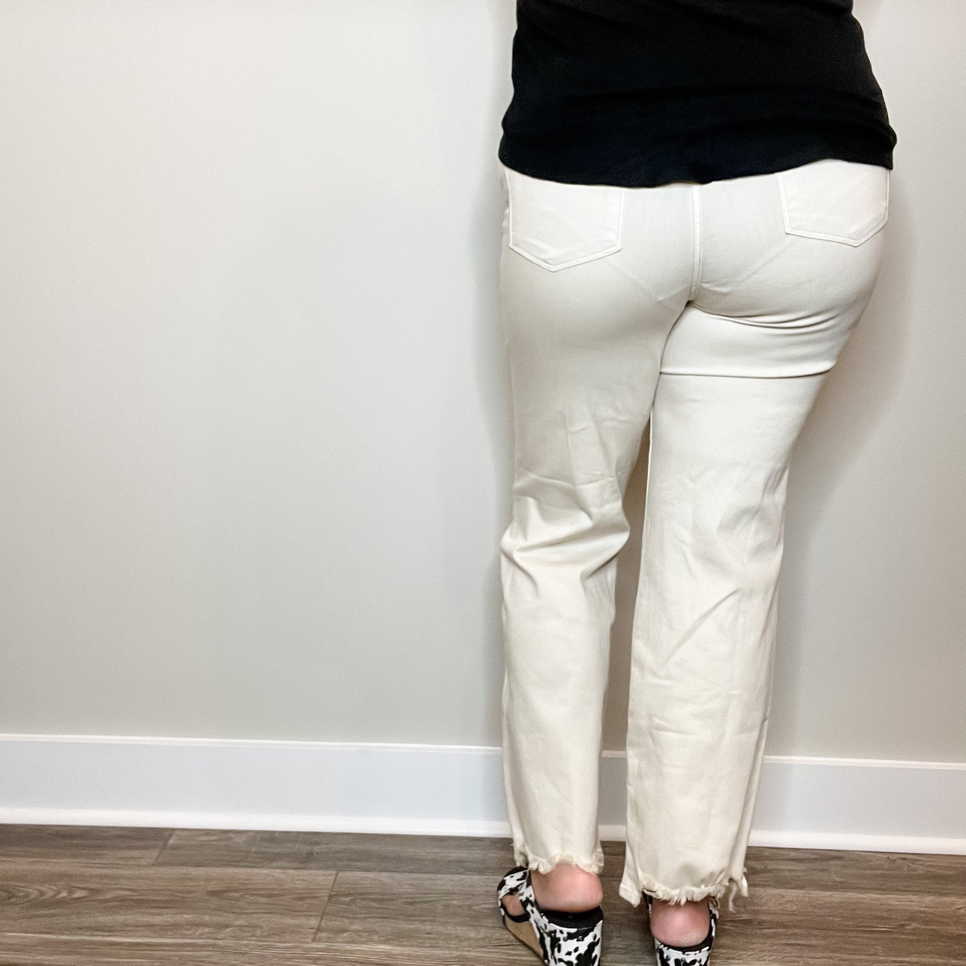 Judy Blue Happy Khaki Straight Leg Jeans
