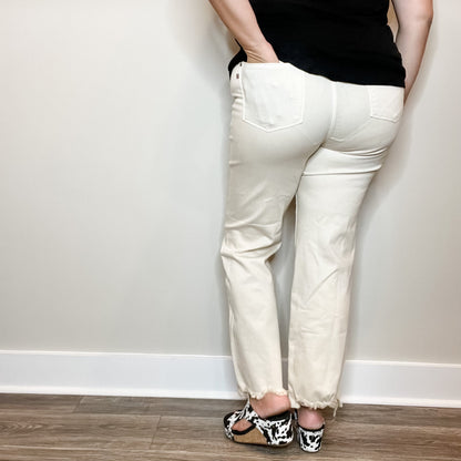 Judy Blue Happy Khaki Straight Leg Jeans