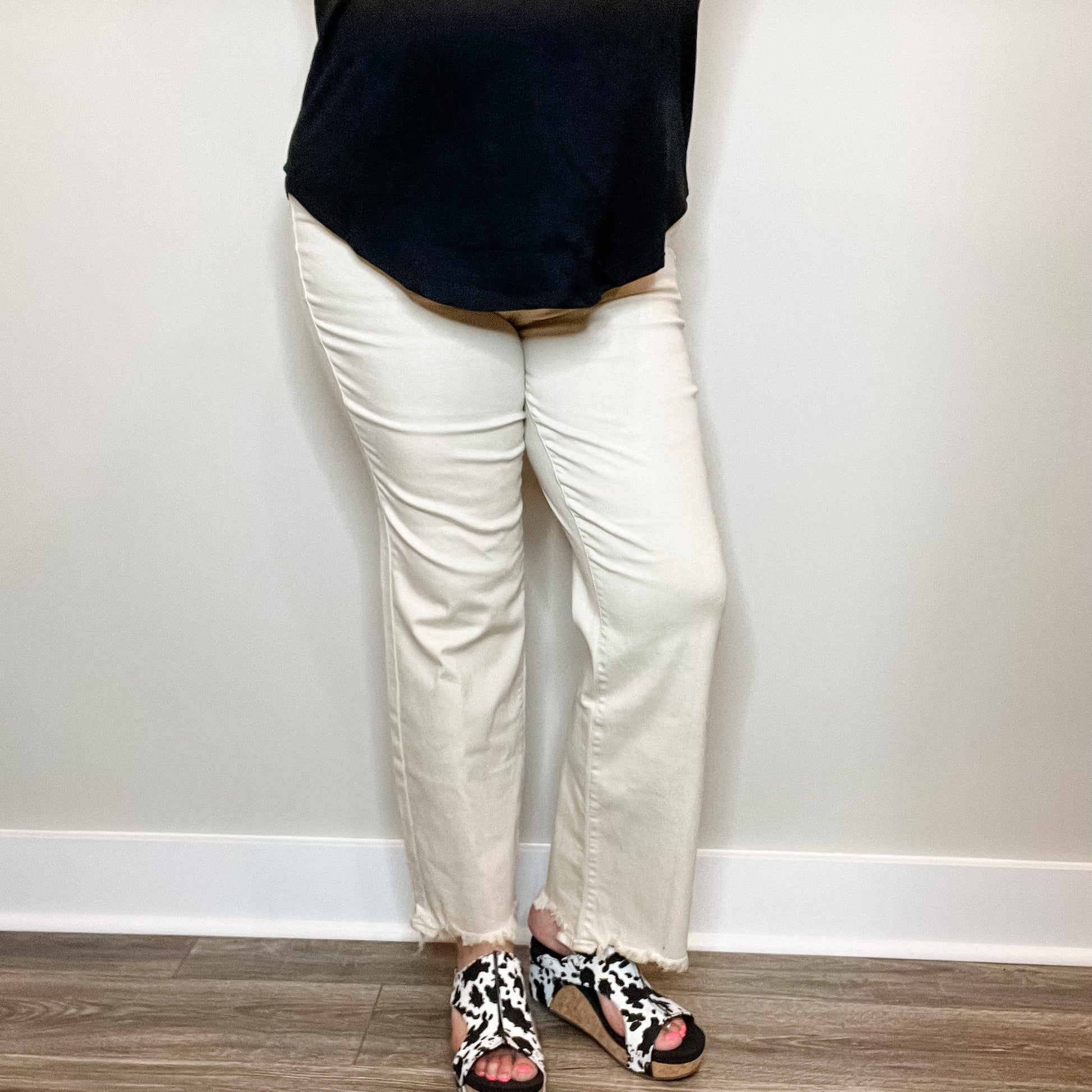 Judy Blue Happy Khaki Straight Leg Jeans