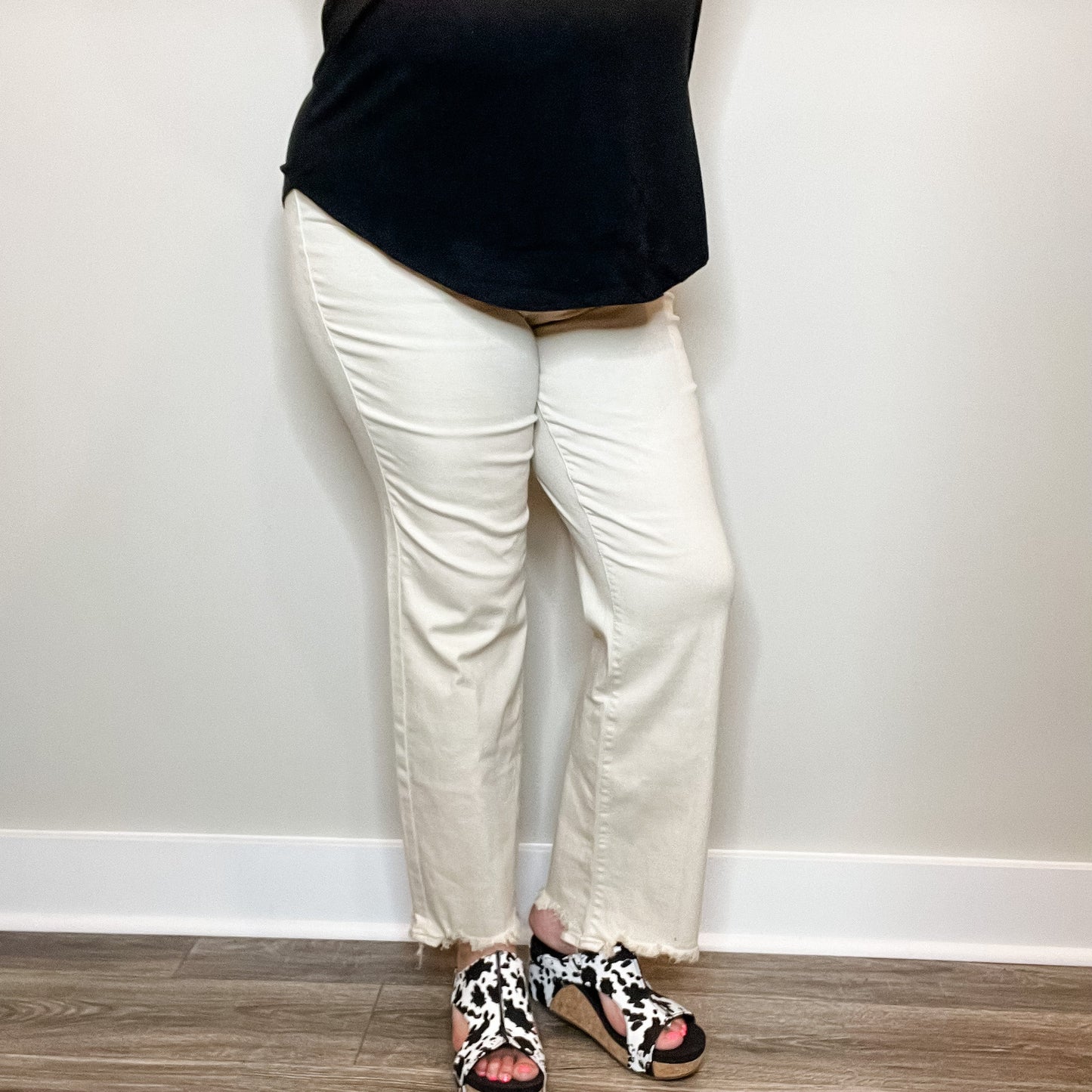 Judy Blue Happy Khaki Straight Leg Jeans