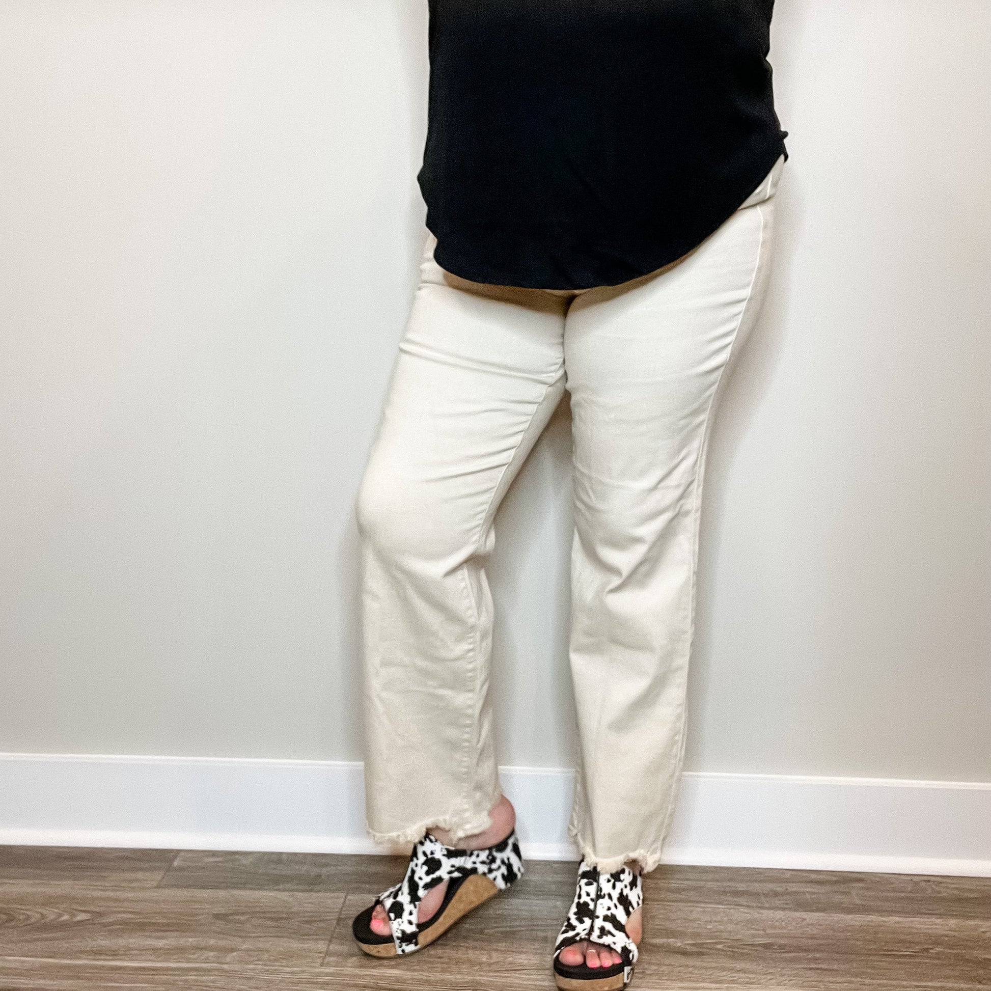 Judy Blue Happy Khaki Straight Leg Jeans