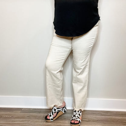 Judy Blue Happy Khaki Straight Leg Jeans