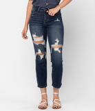 Judy Blue “Harvest Festival” cropped straight leg jeans-Lola Monroe Boutique