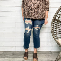 Judy Blue “Harvest Festival” cropped straight leg jeans-Lola Monroe Boutique