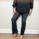 Judy Blue "Heart Like A Truck" Black Bootcut Jeans-Lola Monroe Boutique