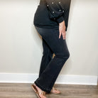 Judy Blue "Heart Like A Truck" Black Bootcut Jeans-Lola Monroe Boutique