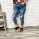 Judy Blue "Hey Boo Boo" Destroyed Boyfriend jeans-Lola Monroe Boutique