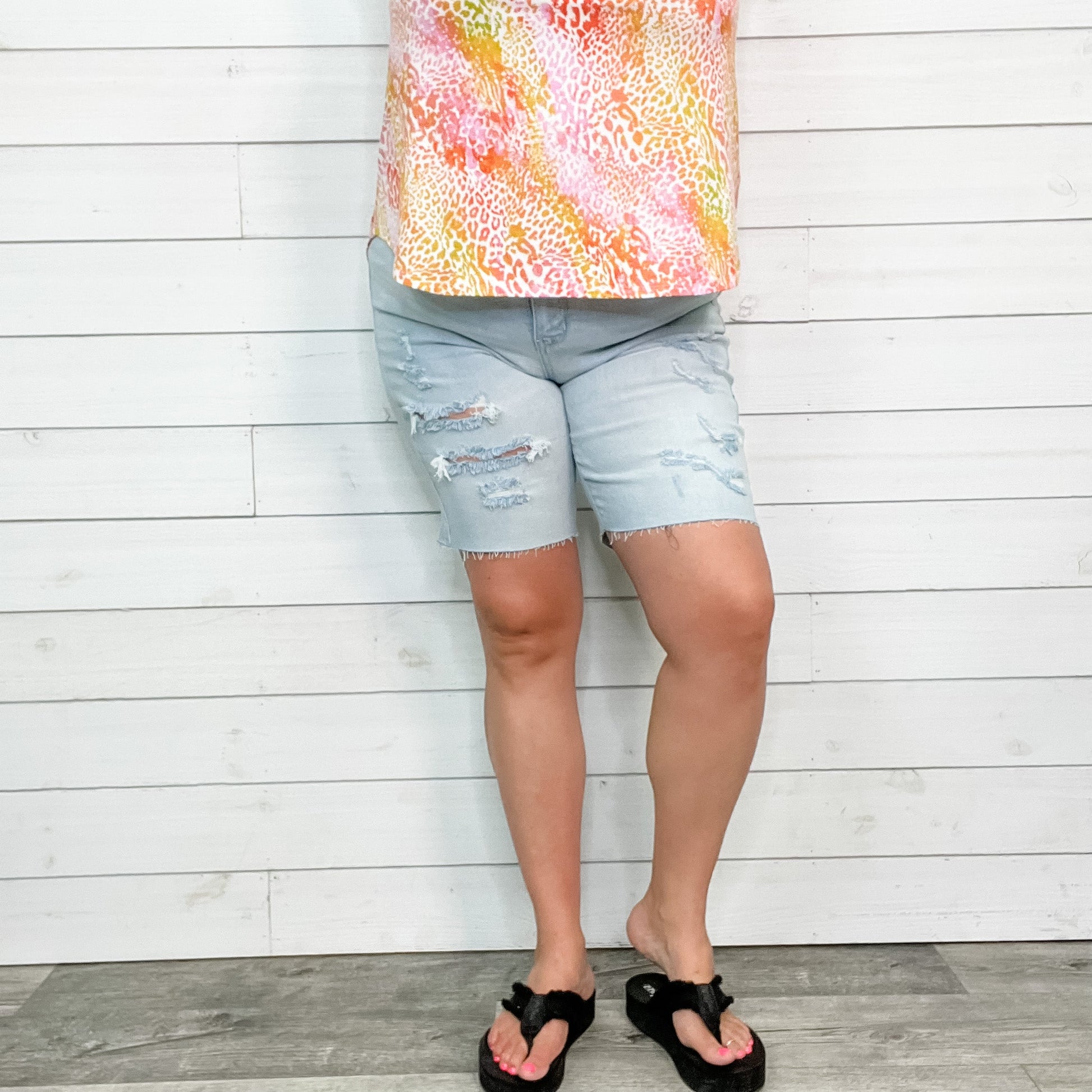 Judy Blue "Hide It Good" No Chub Rub Bermuda Shorts