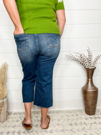 Judy Blue "Holy Canoli" Cropped Wide Leg Jeans-Lola Monroe Boutique