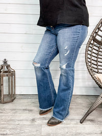 Judy Blue "Hop On" Buttonfly Flares-Lola Monroe Boutique