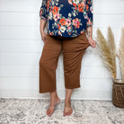 Judy Blue "Hump Day" Camel Tummy Control Wide Leg Crops-Lola Monroe Boutique