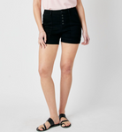 Judy Blue "I Spy" Black Trouser Shorts-Lola Monroe Boutique