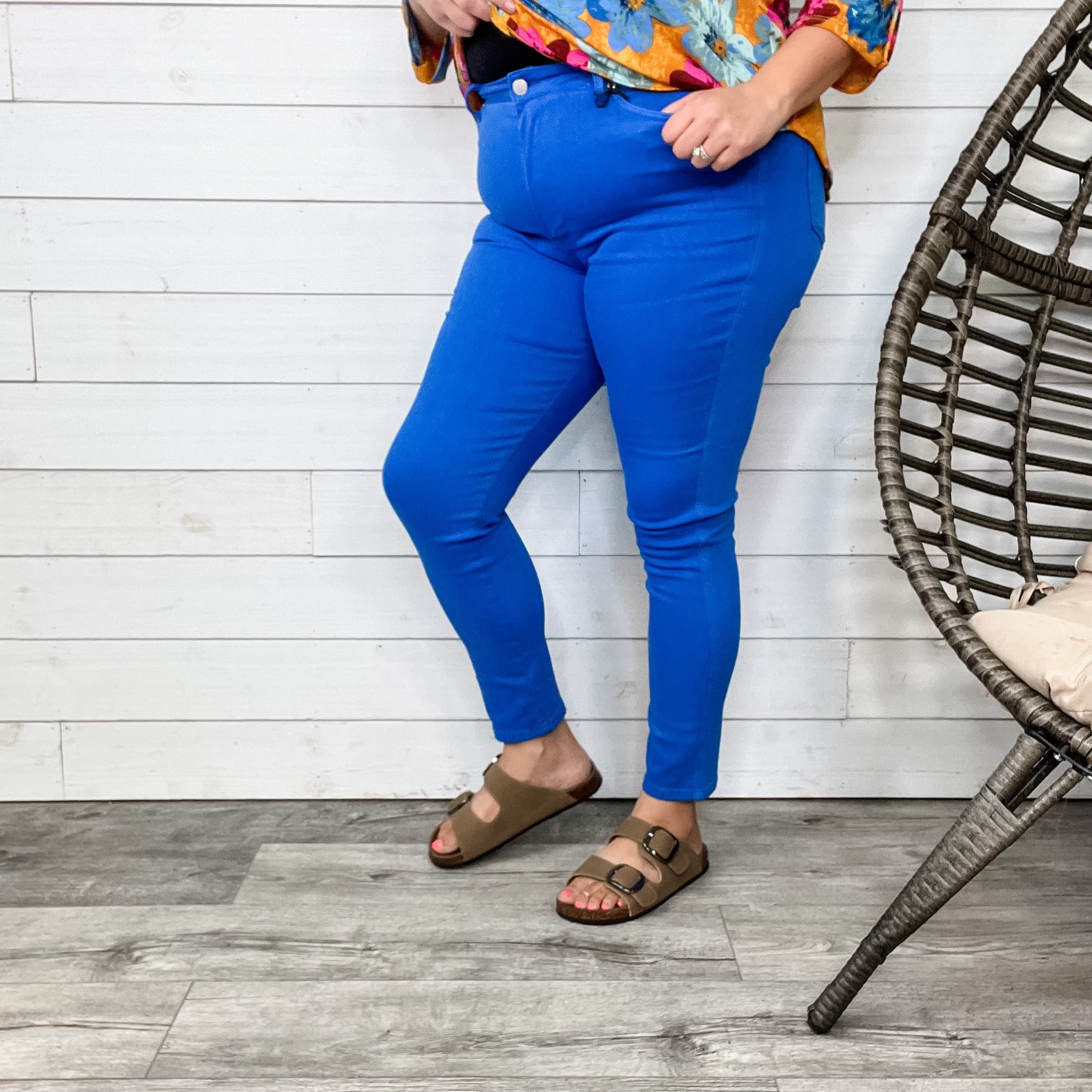 Judy Blue "I'm Blue" Cobalt Tummy Control Jeans-Lola Monroe Boutique