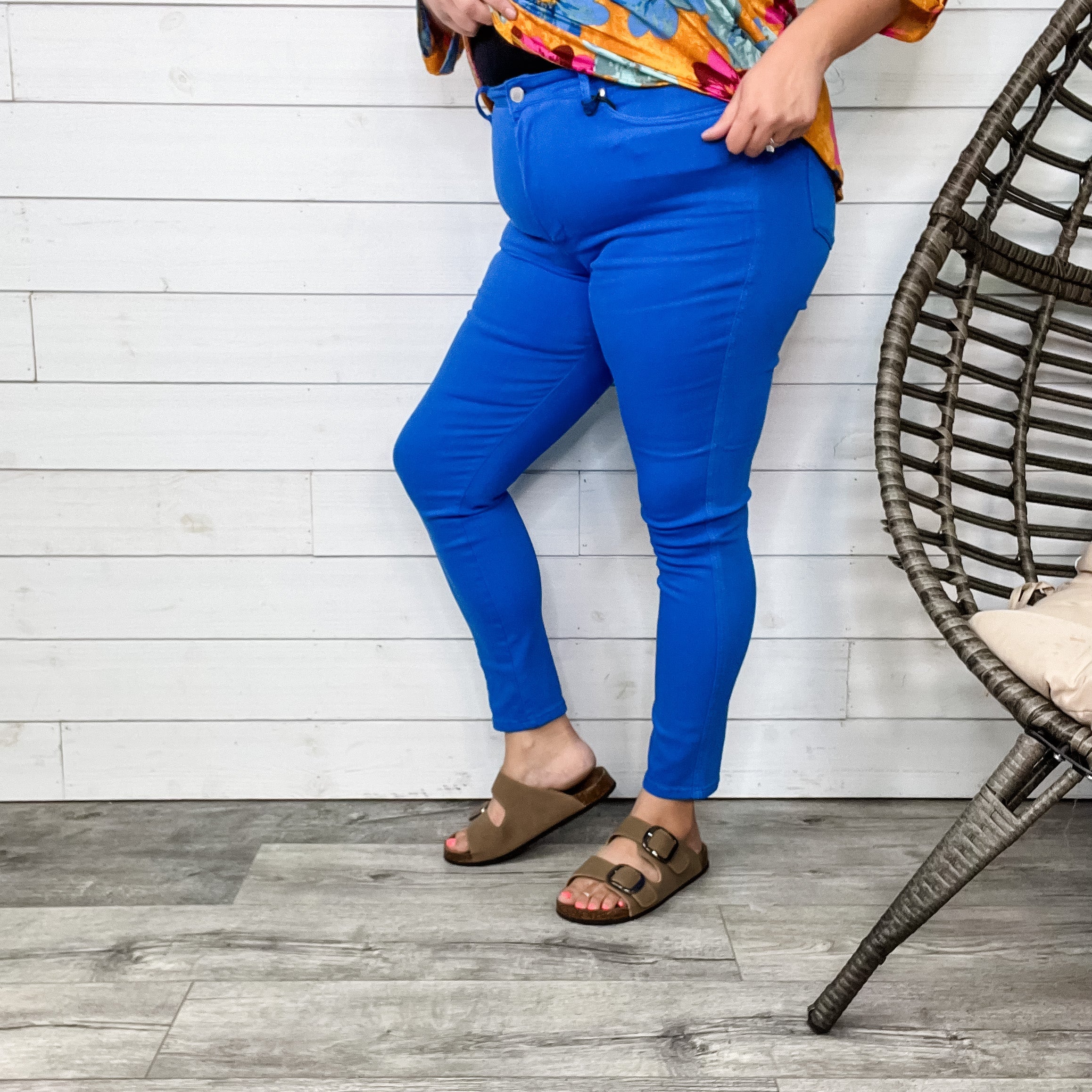 Judy Blue "I'm Blue" Cobalt Tummy Control Jeans-Lola Monroe Boutique