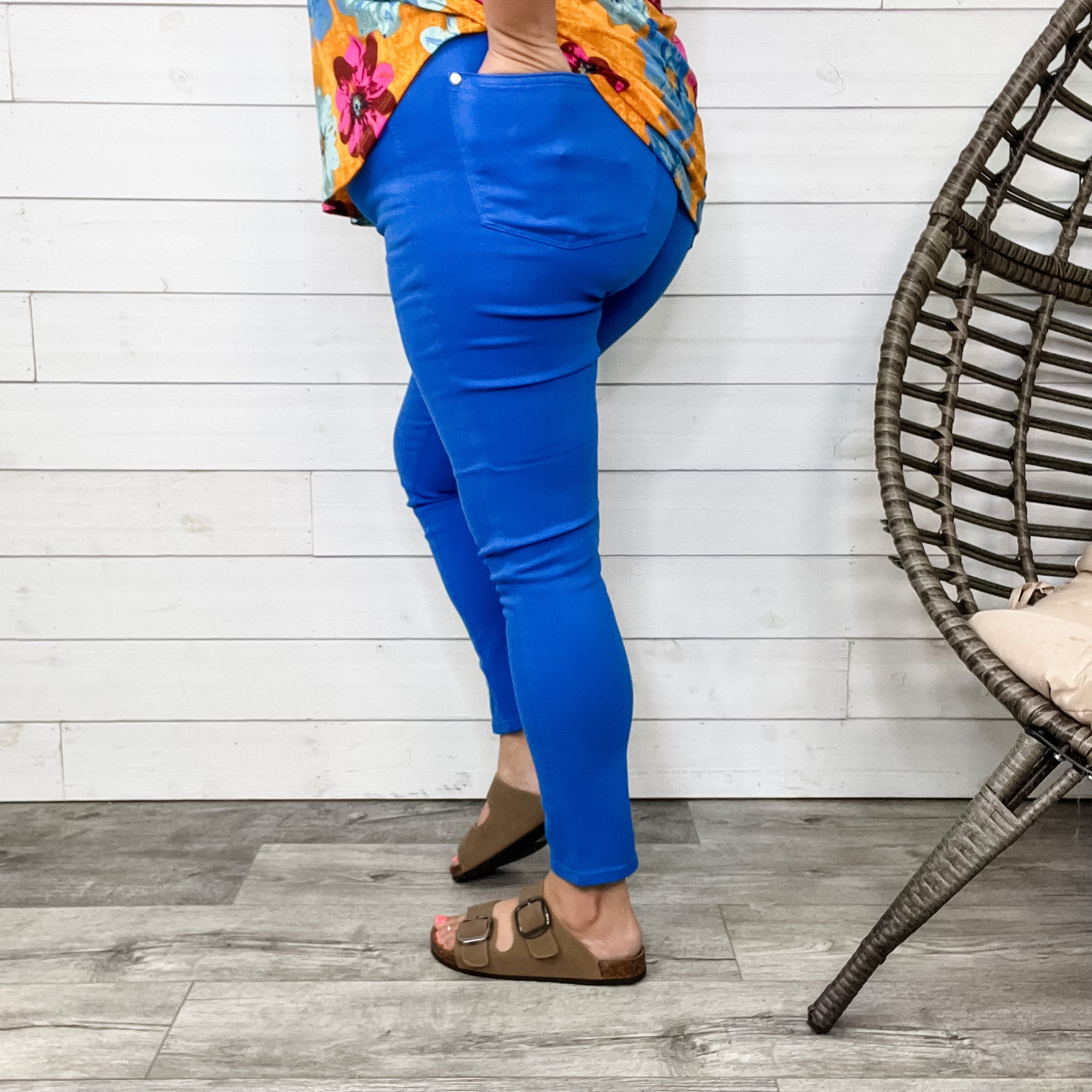 Judy Blue "I'm Blue" Cobalt Tummy Control Jeans-Lola Monroe Boutique