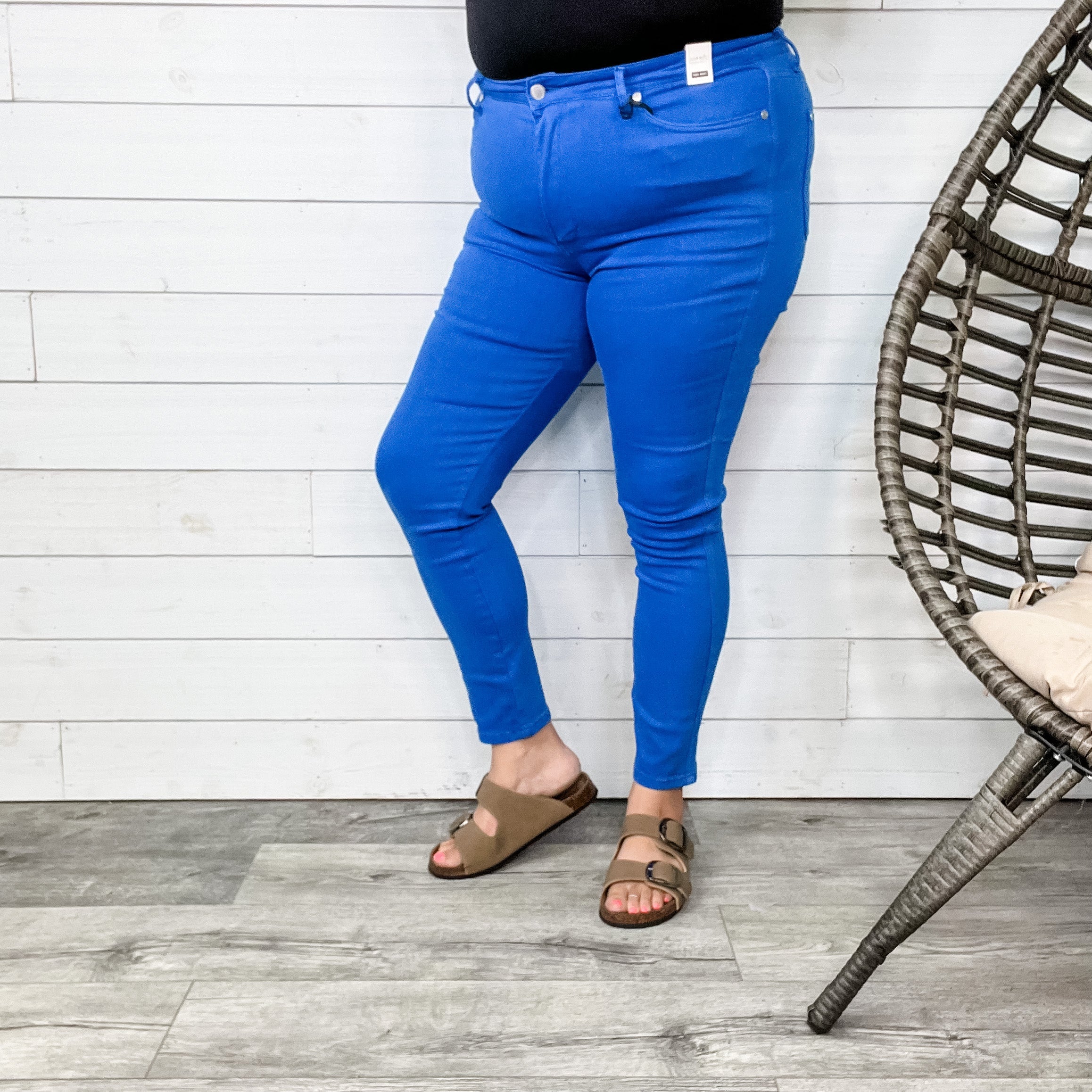 Judy Blue "I'm Blue" Cobalt Tummy Control Jeans-Lola Monroe Boutique