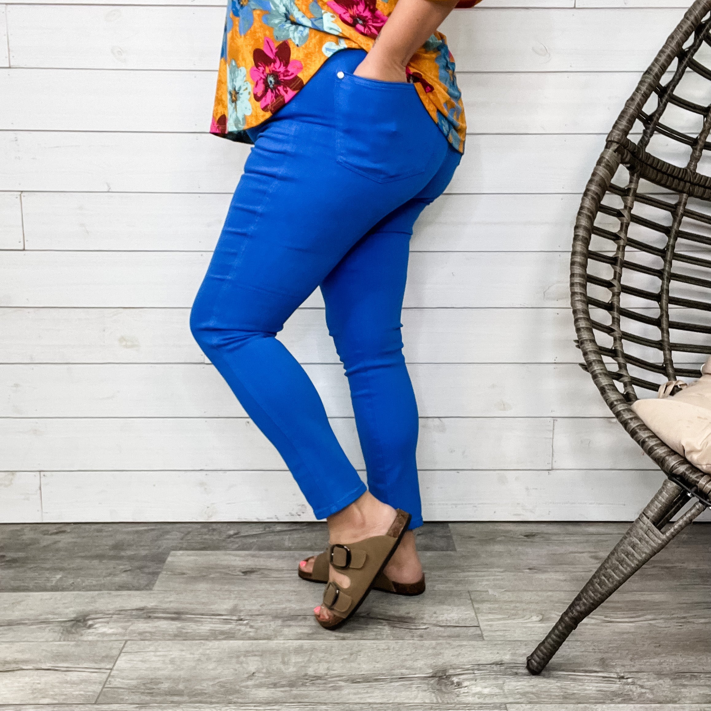 Judy Blue "I'm Blue" Cobalt Tummy Control Jeans-Lola Monroe Boutique