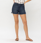 Judy Blue Jeggings Dolphin Hem Shorts-Lola Monroe Boutique