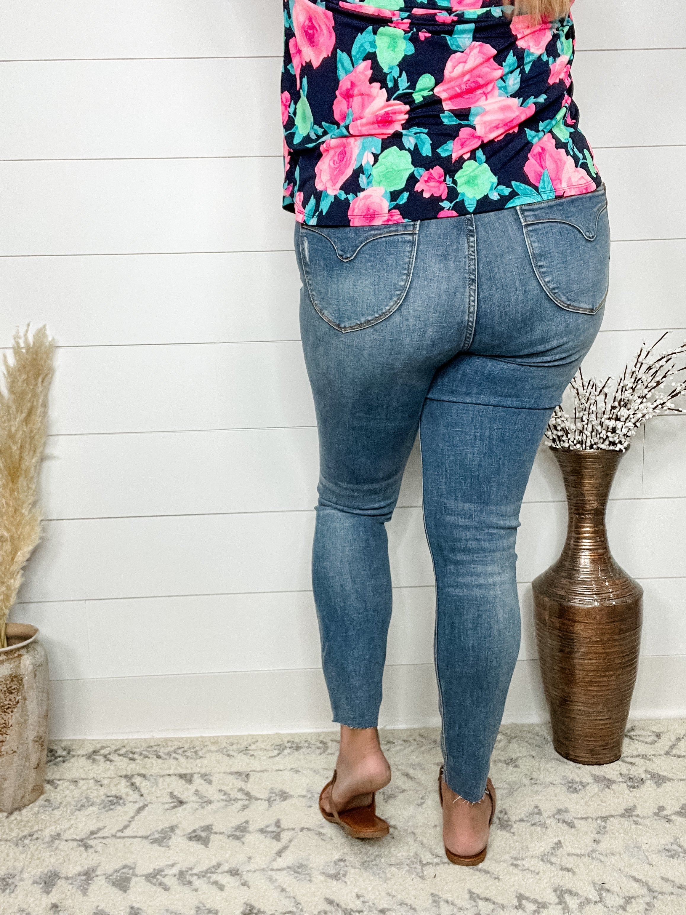 Judy Blue "Juicy Georgia" Tummy Control Skinny Jeans-Lola Monroe Boutique