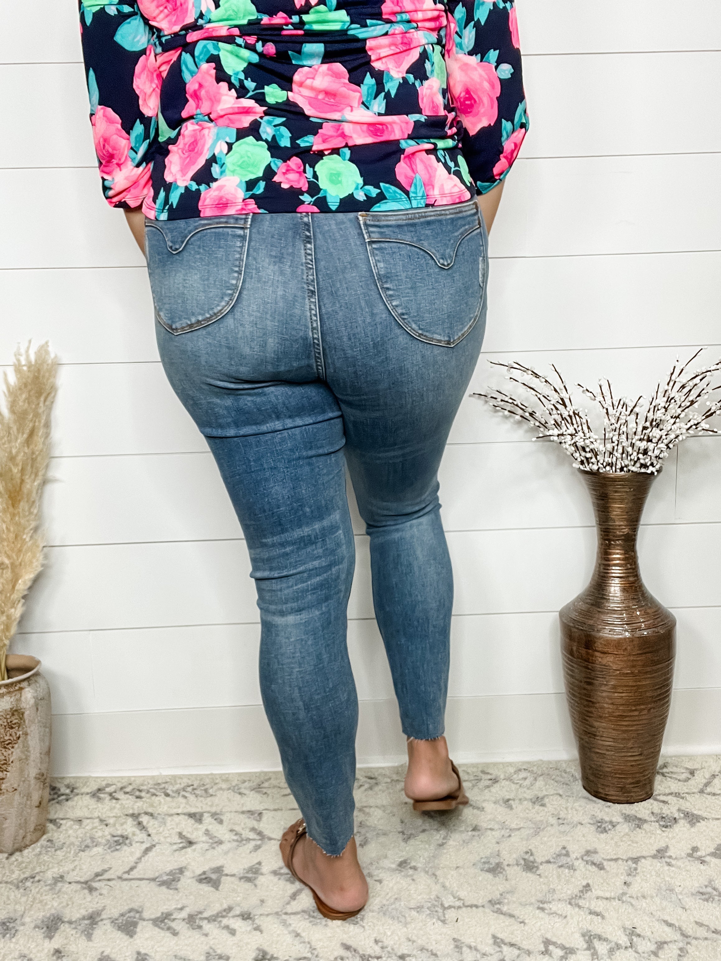 Judy Blue "Juicy Georgia" Tummy Control Skinny Jeans-Lola Monroe Boutique