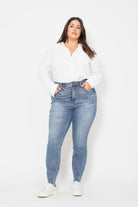 Judy Blue "Juicy Georgia" Tummy Control Skinny Jeans-Lola Monroe Boutique